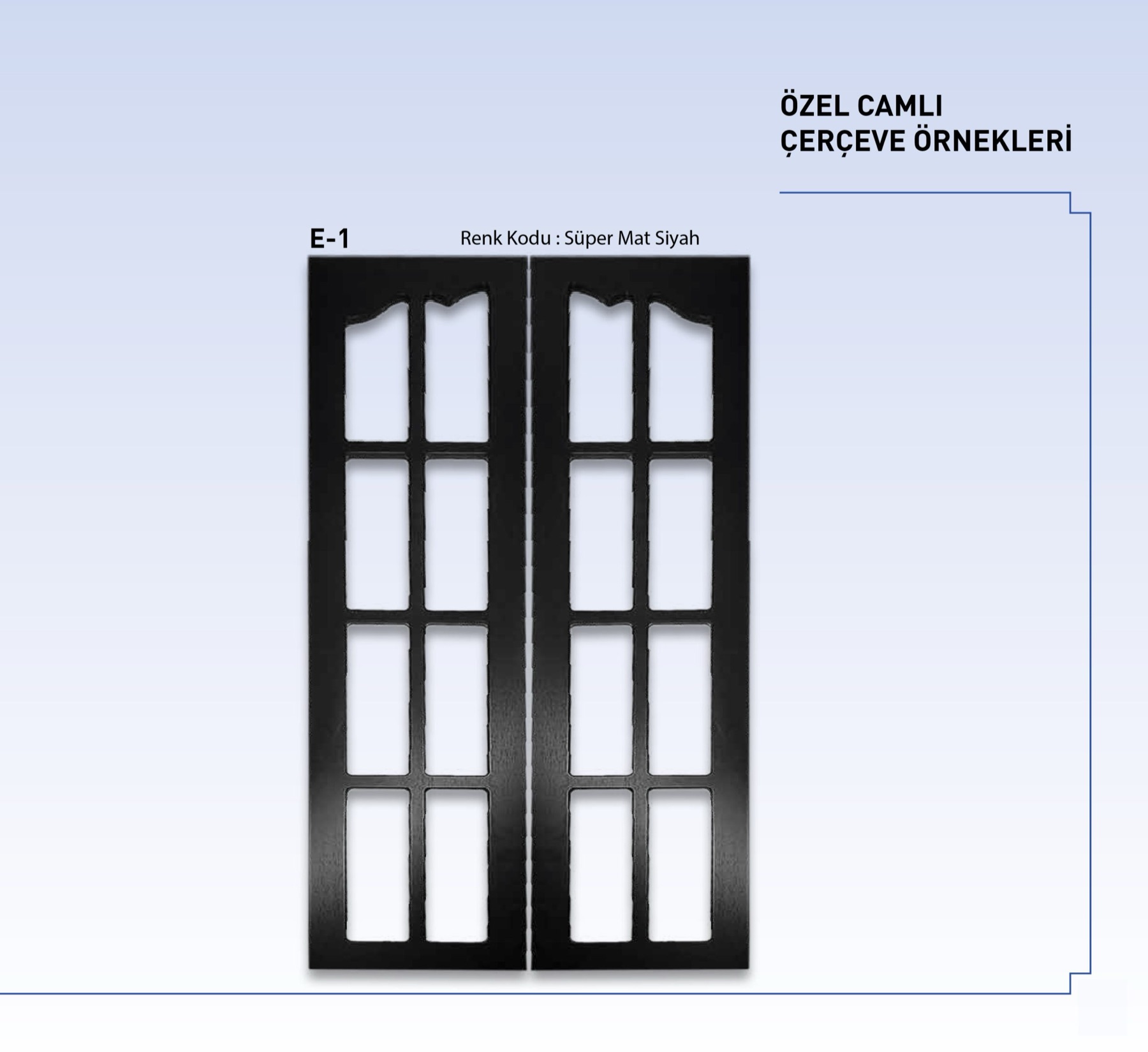 Özel camlı çerçeve tasarımı